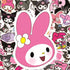 Kuromi and My Melody Stickers Pack| 50pcs Cute My Melody Kuromi Sanrio Stickers for Laptop Water Bottle Travel Case Phone Skateboard - Vinyl Waterproof Kawaii Stickers for Kids Adults Teens Girls
