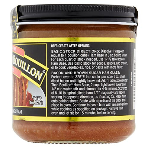 Better Than Bouillon Premium Ham Base, Made with Seasoned Ham, Blendable Base for Added Flavor, 38 Servings Per Jar, 8-Ounce Jar (Pack of 2)