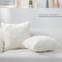 Cozy Bliss Set of 2 Faux Fur Pillow Covers Luxury Super Soft Plush Fleece Throw Pillowcase, Textured Knitted Cushion Cover Decorative Pillowcases for Sofa Couch Bed Chair Car (Cream, 18"x18")