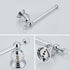 WOLIBEER Chrome Toilet Paper Holder Hand Towel Ring Towel Holder Crystal Bathroom Accessories Polished Wall Mounted 2 Pieces