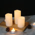 Eldnacele Flameless Flickering Waterproof Outdoor Candles with 10-Key Remote, All Weather Battery Operated LED Pillar Candles, Heat Resistant Plastic Candles Indoor Outdoor Lanterns D3"xH4" 5" 6