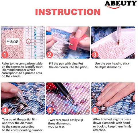 Diamond Painting DIY 5D Special Shape Rhinestones, ABEUTY Colorful Owl, Partial Drill Crystal Diamond Art Kits