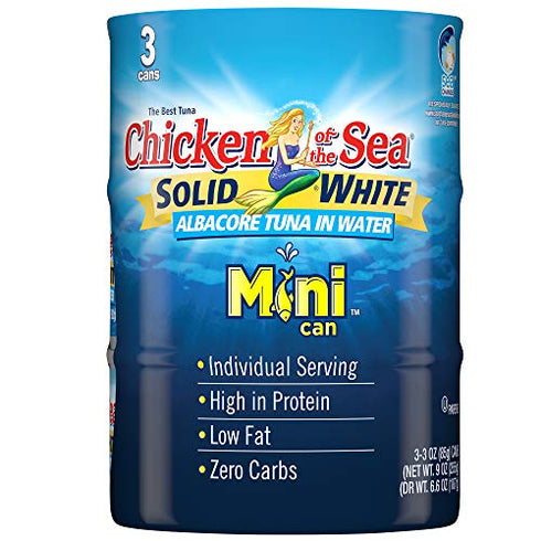 Chicken of the Sea Solid White Albacore Tuna in Water, 3 oz. mini cans (Pack of 3)