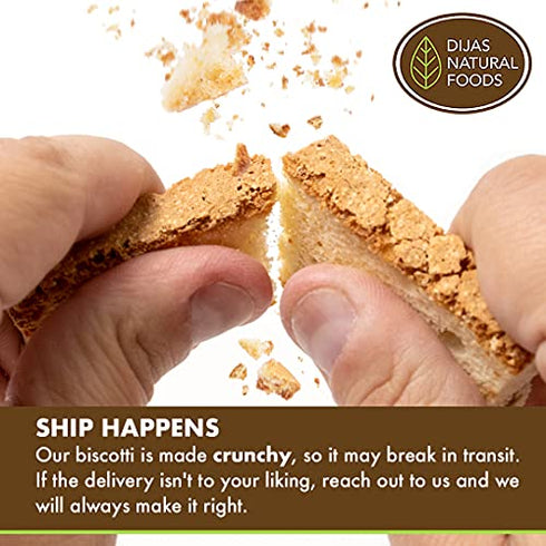 DIJAS Natural Foods, Crunchy Fat Free Biscotti Cookie, All Natural Preservative Free Ingredients, Delicious Low Calorie Snack (5 Ounces, Chocolate Almond)