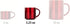 Red Stainless Steel Double Wall Espresso Cups, XL, Set of 4