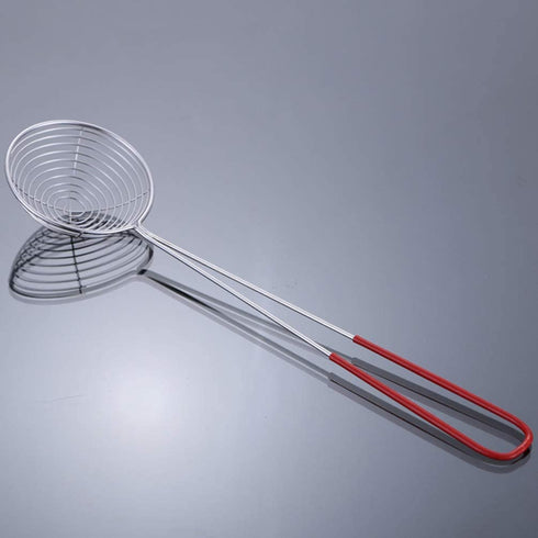 Hemoton 6Pcs Skimmer Slotted Spoon Boba Pearl Scoop Strainers Colander Stainless Steel Slotted Spoon Kitchen Strainer Ladle for Kitchen Frying Food Pasta Spaghetti Noodle