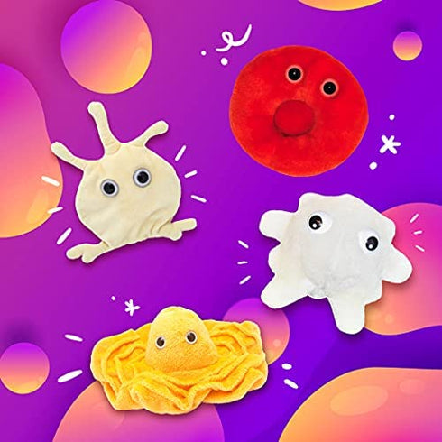 GIANTmicrobes Red Blood Cell Plush –Learn About Blood and Circulatory system with this Educational Gift for Students, Scientists, Blood Donation Professionals, and Anyone with a Healthy Sense of Humor