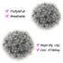 THEMIS HAIR Afro Puff Drawstring Ponytail For Black Women , High Puff Drawstring Short Ponytail Bun For Natural Hair , Afro Kinky Curly Ponytail Hairpieces With Clip In Color Smoky Gray