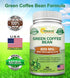 Natural Green Coffee Bean Formula - 180 Capsules - Max Strength GCA Antioxidant Cleanse for Pure Weight Loss, 800mg per Pill - with Chlorogenic Acid - 1600mg Daily Supplement, Healthy Fat Burner