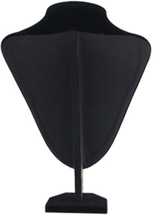 3pcs/pack 9" Black Velvet Necklace Bust Holder 1 Row Bracelet Organizer Accessories Chain Storage Display Stand Mannequin Jewelry Home Organisation for Girls Women