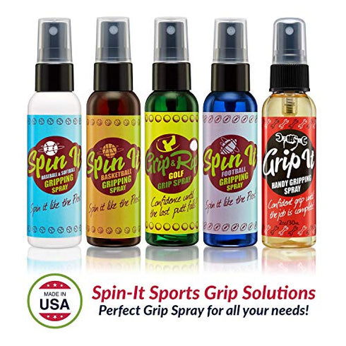 Grip-iT Hand Grip Spray - Better Pole Grip for Pole Dancing - Firm Grip for Aerial Silks & Yoga Swing - Supercharge Your Tennis Overgrips - Pickleball Paddles Grip Replacement - Rosin Based 2 oz
