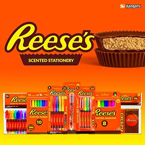 Hersheys Reeses Peanut Butter Cups Scented Gel Pens - Chocolate Candy Scented Kids Gel Pens, Fun Writing Pens For Children - 5 Ct
