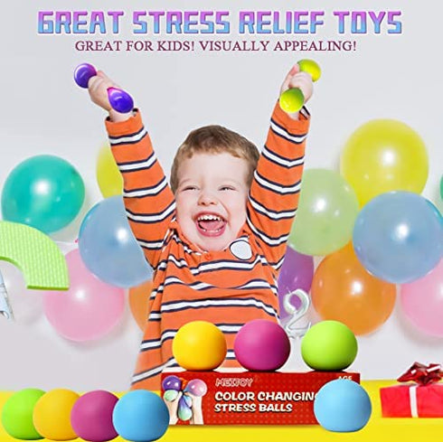 Stress Balls for Kids - Squishy Stress Ball Fidget Toys Small Stress Balls Nedoh Stress Balls Color Changing Sensory Stress Balls Anxiety Relief Squeeze Toys