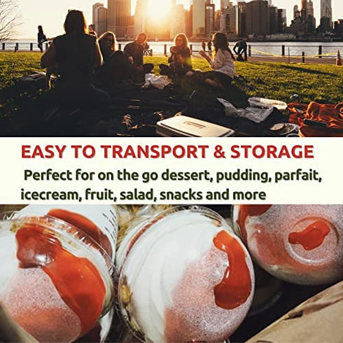 9 oz Clear Plastic Cups with Lids (NO HOLE), 30 Sets Fruit Cups with Lids for Party, Disposable Parfait Cups with Dome Lids, Dessert Cups for Pudding, Cake, Ice Cream, Cupcake, Snacks