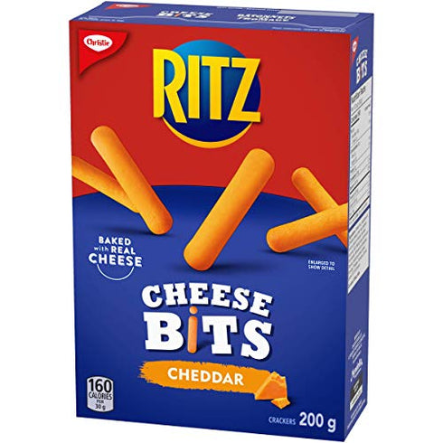 Ritz Cheese Bits Cheddar Flavoured Crackers, 200g/7 oz,Box, Imported from Canada}