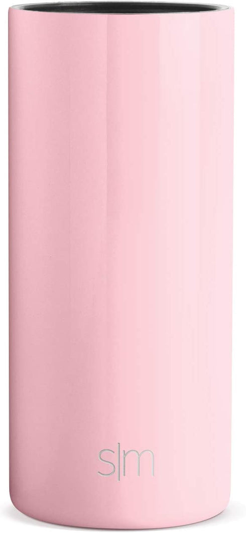 Simple Modern Skinny Can Cooler for Slim Beer and Hard Seltzer | Vacuum Insulated Stainless Steel Drink Sleeve Holder for 12oz Slim Cans | Ranger Collection | Blush