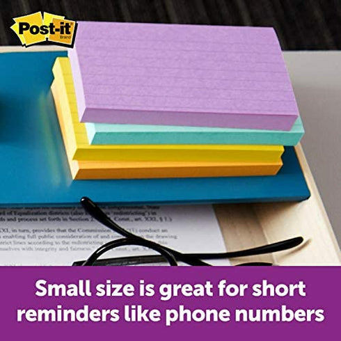 Post-it Notes, 4x6 in, 6 Pads, America's #1 Favorite Sticky Notes, Poptimistic, Bright Colors, Clean Removal, Recyclable (660-3AN)