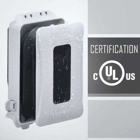 TAYMAC ML500W Single-Gang Mount 16-in-1 Flat Nonmetallic Weatherproof Vertical/Horizontal, 1-Pack, White