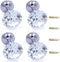 Onwon 4 Pieces Shiny Clear Diamond Crystal Goblet Shape Curtain Holdbacks Curtain Buckle Wall Hooks Coat Hangers Drapery Tiebacks Hooks Tassel Holder for Room Window Decoration