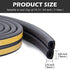 33Feet Long Weather Stripping for Door,Insulation Weatherproof Doors and Windows Seal Strip,Collision Avoidance Rubber Self-Adhesive Weatherstrip,(2 Rolls,16.5Ft/10m Each,Black)