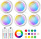 13 Color LED Puck Lights with Remote Control, Wireless Under Cabinet Lighting, Battery Powered Lights, Stick on Lights, Color Changing Lights with Dimmer and Timer, AA Battery Operated Closet Light