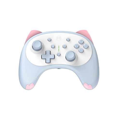 IINE Cute Switch Controller, Bluetooth Cartoon Kitten Nintendo Switch Controllers Wireless, Kawaii Light Switch Gaming PC Controller with TURBO/ Double Vibration Function