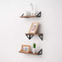 AZL1 Life Concept, Rustic Set of 3 Decorative Floating Mounted Wall Shelves Ledge Perfect for Home D©cor, Trophy Display, Photo Frames in Study Living Room Bathroom Kitchen office, Natural Wood