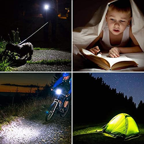 LE LED Flashlights LE1000 High Lumens, Bright Small Flashlight, Zoomable, Waterproof, Adjustable Brightness Flash Light for Outdoor, Emergency, Camping Accessories, AAA Batteries Included, 2 Packs