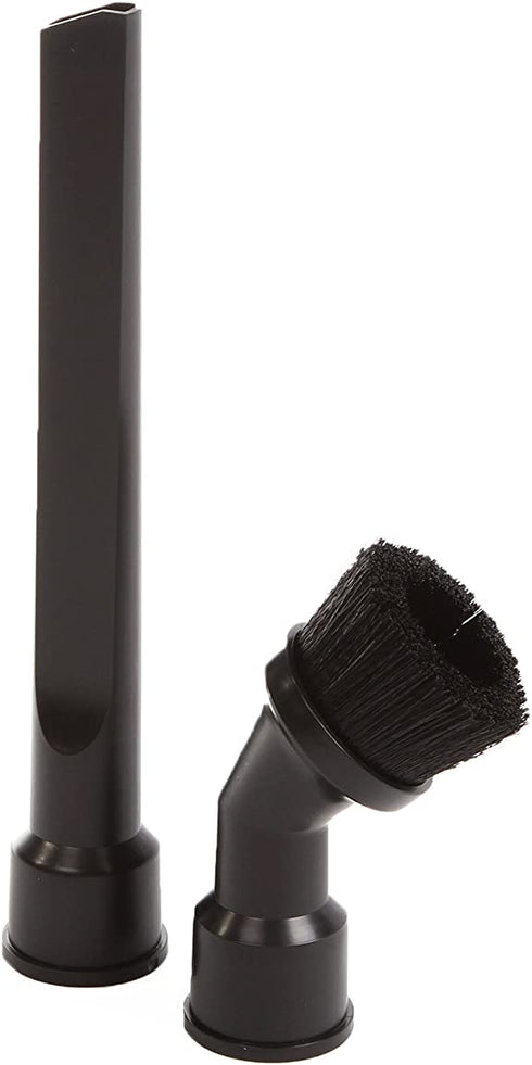 WORKSHOP Wet/Dry Vacs Vacuum Accessories WS16012A Dual-Fit Crevice Tool/Dusting Brush Shop Vacuum Attachments For Use With Shop Vacuum 1-1/4 and 1-7/8-Inch Hose , Black