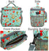 FlowFly Insulated Reusable Lunch Bag Adult Large Lunch Box for Women and Men with Adjustable Shoulder Strap Front Zipper Pocket and Dual Large Mesh Side Pockets, Cherry
