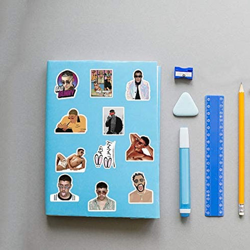 Bad Bunny Stickers| 50 Pcs | Larger Vinyl Waterproof Stickers for Laptop,Bumper,Water Bottles,Computer,Phone,Hard hat,Car Stickers and Decals,Bad Bunny Stickers for Hydro( Bad bunny-50)