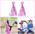 Kids Bike Horn, Children Bicycle Bell with 2 Pack Bike Handle Streamers Bike Accessories for Girls or Boys (Pink)