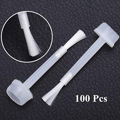 Beaupretty 100pcs Nail Polish Brushes Replacement Dipping Liquid Gel Nail Brushes Dipping Applicator Brushes for Home Salon
