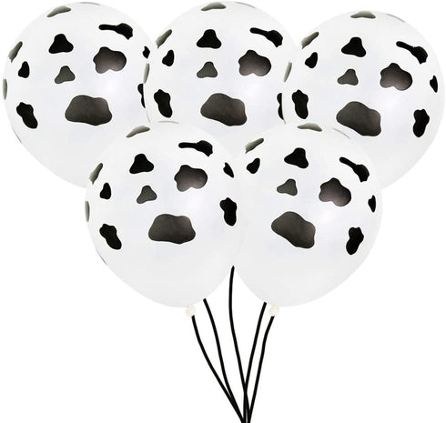 53Pcs Farm Birthday Party Supplies for Kids Barnyard Farm Animal Theme Party Decorations Animal Birthday Banner Farm Animal Walking Balloons Cow Print Balloons Cupcake Toppers Set for Boys Girls