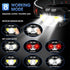 Headlamp Flashlight, LHKNL 1100 Lumen Ultra-Light Bright LED Rechargeable Headlight with White Red Light, 2-PACK Waterproof Motion Sensor Head Lamp, 8 Modes for Outdoor Camping Running Cycling Fishing