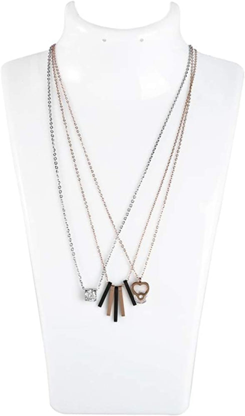 Mannequin Jewelry Display, Pendant Necklace Holder Mannequin Head Jewelry Display Stand, Bust Earrings Plastic Mannequin Stand