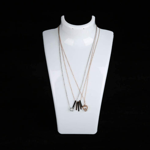 Mannequin Jewelry Display, Pendant Necklace Holder Mannequin Head Jewelry Display Stand, Bust Earrings Plastic Mannequin Stand