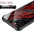 CARLOCA iPhone 11 Case,Black Red Wood Grain iPhone 11 Cases for Men Boys,Graphic Design Shockproof Anti-Scratch Hard Back Case for Apple iPhone 11 Wood Grain