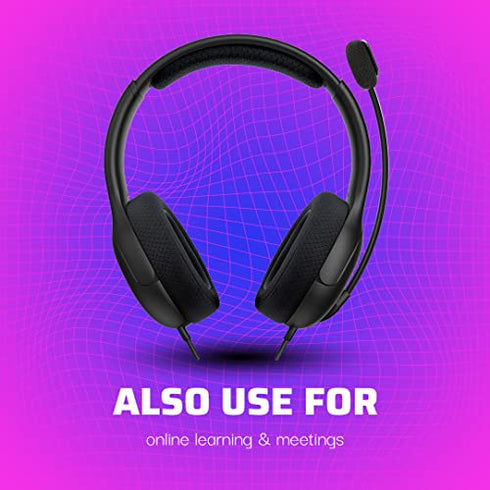 PDP Gaming LVL40 Wired Stereo Headset With Noise Cancelling Microphone: Black - PS5/PS4