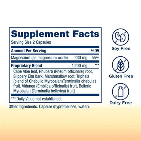 Renew Life Detox Cleanse More, Helps Reduce Bloating & Return to Regularity, Overnight Constipation Relief, Soy, Dairy & Gluten Free, 60 Capsules