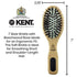 Kent PF02 Small Cushion Detangler Brush, Boar Bristle and Non-Scratch Nylon Mix Hairbrush for Straightening Smoothing. Oval Wood Paddle Detangling Hair Brush for Medium to Long Hair, Made in England