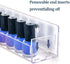 Coward 6 Piece Acrylic Nail Polish Organizer Rack Wall Mounted, Essential oil Display Stand, Alcohol ink Paint Storage Holder, displays 90 Bottles
