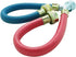 Rubber Washing Machine Y Mixer Hose Connector, Hot and Cold Color Coded, 3/4" Fittings, 1 ft (12") Length