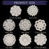 Chuangdi 8 Pieces 6 to 8 Inch Cotton Lace Doilies Crochet Handmade Lace Coasters Round Lace Placemat Rustic Table Doilies Decors for Kitchen Dining Room Party Dressers Dream Catcher Decoration, Beige