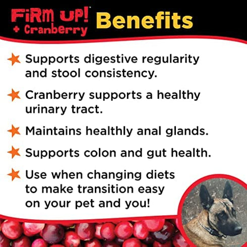 Diggin’ Your Dog Firm Up Pumpkin for Dogs & Cats with Cranberry, 100% Made in USA, Pumpkin Powder for Dogs, Digestive Support, Apple Pectin, Fiber, Healthy Stool, 4 oz