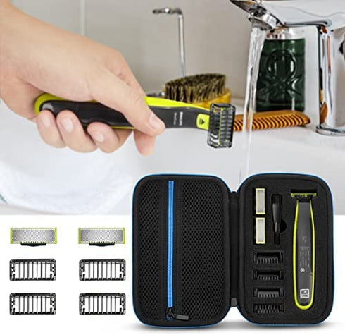 Yinke Case for Philips Norelco One Blade QP25/26, Micro Touch Solo/Braun Series XT5/King C. Gillette Style Master Beard Trimmer, Travel Carrying Case Protective Cover Storage Bag