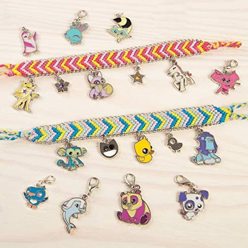 Make It Real - Animal Jam Charm Bracelets. DIY Animal Jam Themed Charm Bracelet Making Kit for Girls. Arts and Crafts Kit to Create Unique Tween Bracelets with Cord, Chains and Metallic Charms