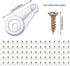 60 Pcs Glass Retainer Clips Kit with Screw,Glass Door Retainer Clips Plastic Glass Panel Clips Mirror Clips for Cabinet Door,Window Dressing Hardware?Offset 4mm