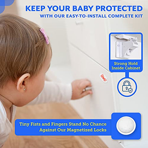 Universal Replacement Keys for Magnetic Cabinet Locks Child Safety for Drawers and Cabinets - Child Proof Cabinet Locks (3 Keys Only) by Eco-Baby