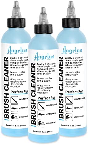 Angelus Brush Cleaner for Air Brush Sprayers & Paint Brushes- 8oz Bottle- Made in USA